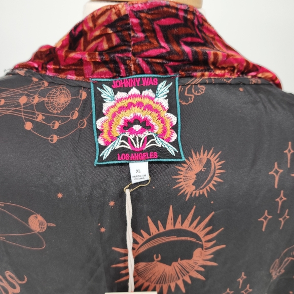 $575 Johnny Was Belle Velvet Kimono Coat Size XL - Picture 7 of 8